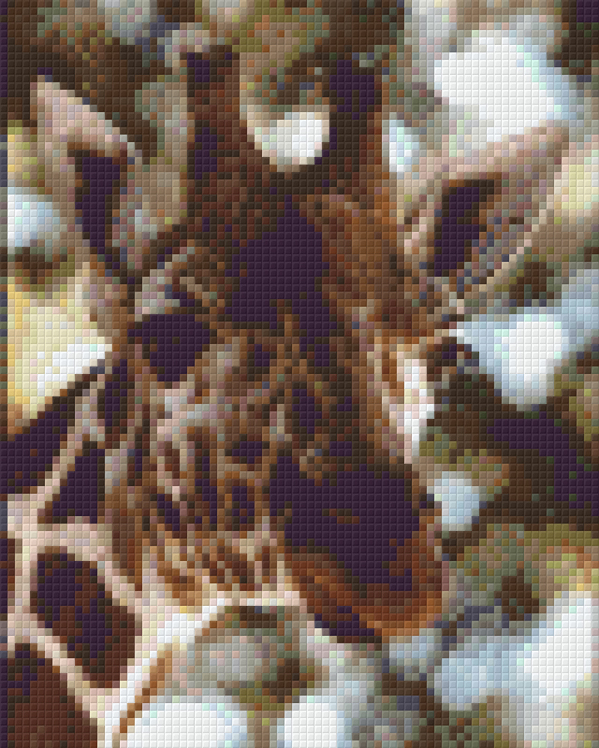 Giraffe Four [4] Baseplate PixelHobby Mini-mosaic Art Kit image 0